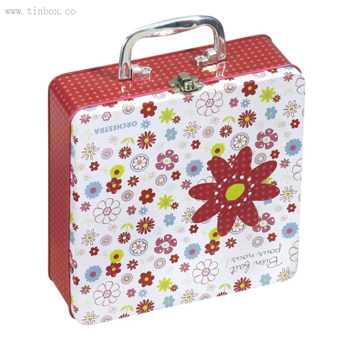 rectangular biscuit tin box with plastic handle rectangular biscuit tin box with plastic handle