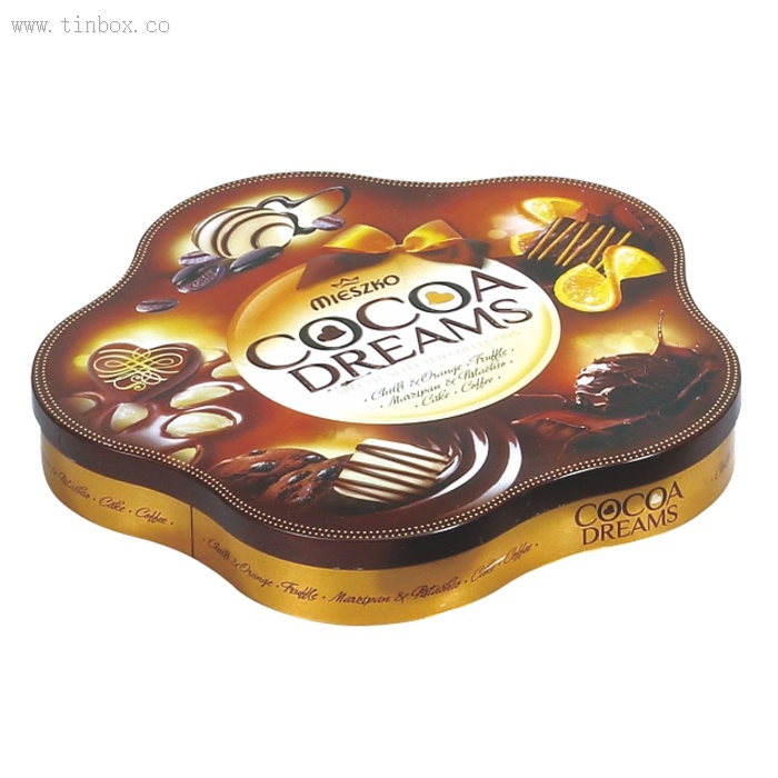 flower shaped biscuit tin box flower shaped biscuit tin box