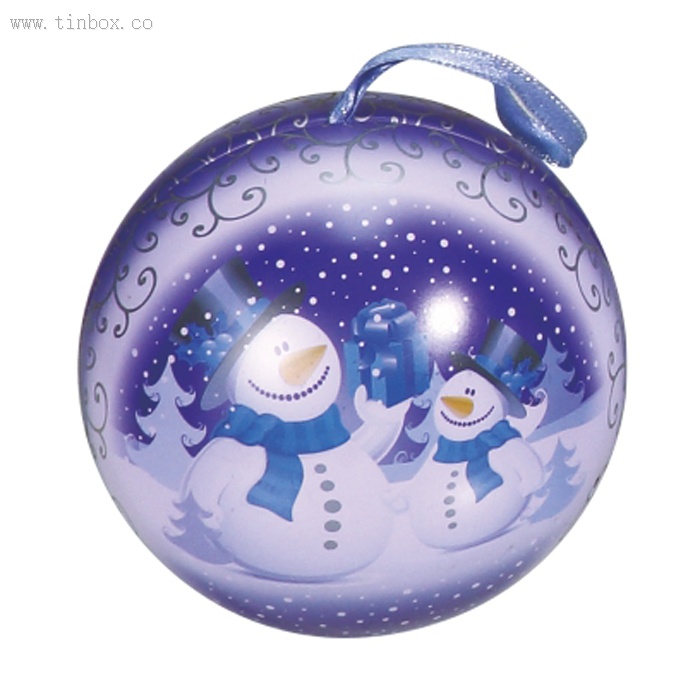 Christmas ball shaped biscuit tin box Christmas ball shaped biscuit tin box