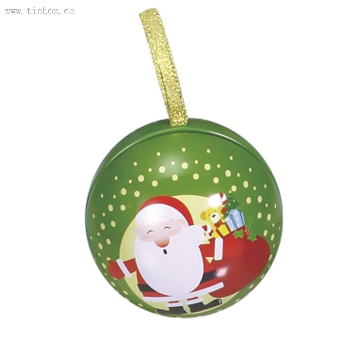 Christmas ball tin box for biscuit packaging Christmas ball tin box for biscuit packaging