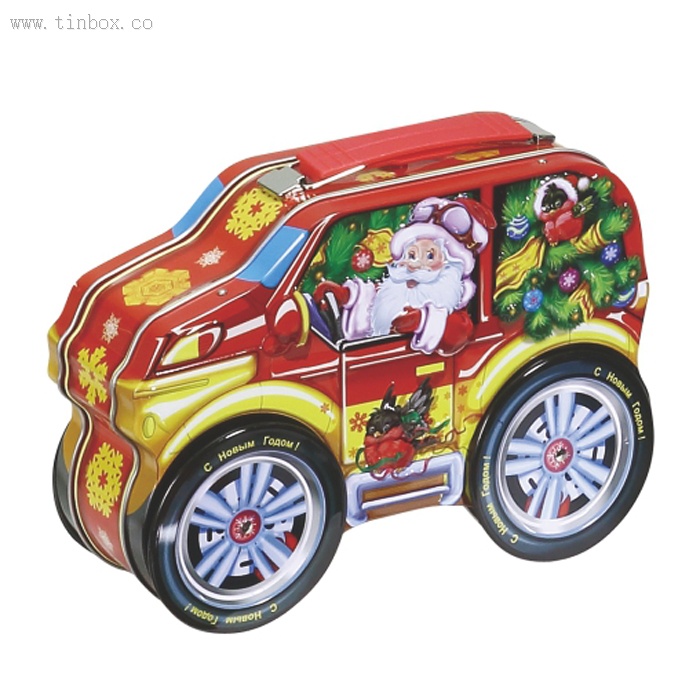 Christmas car tin box Christmas car tin box