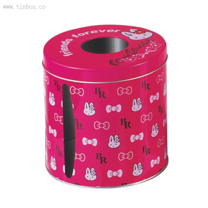 cute round tissue tin box cute round tissue tin box
