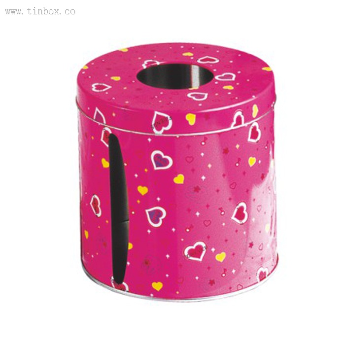lovely round tissue tin box lovely round tissue tin box