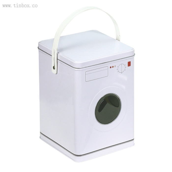washing machine shaped biscuit tin box with handle washing machine shaped biscuit tin box with handle