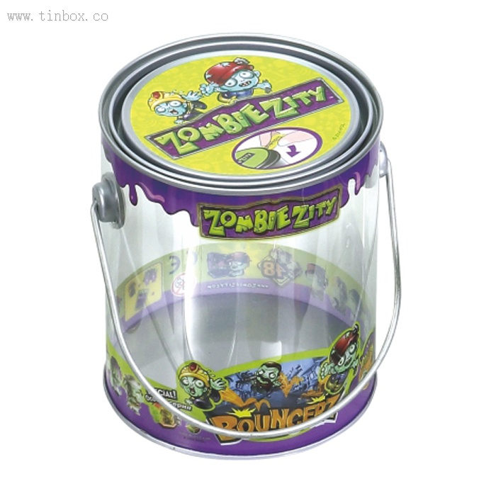 clear PET bucket for biscuit packaging clear PET bucket for biscuit packaging
