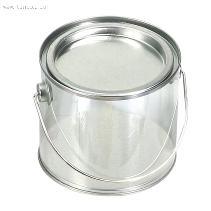 clear plastic biscuit paint bucket/ tin containers clear plastic biscuit paint bucket/ tin containers