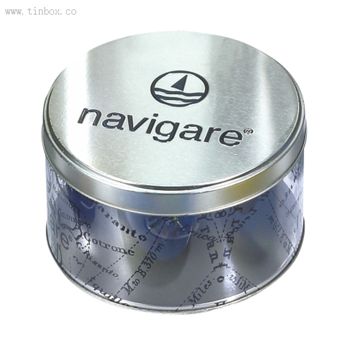 round biscuit tin box with clear body round biscuit tin box with clear body