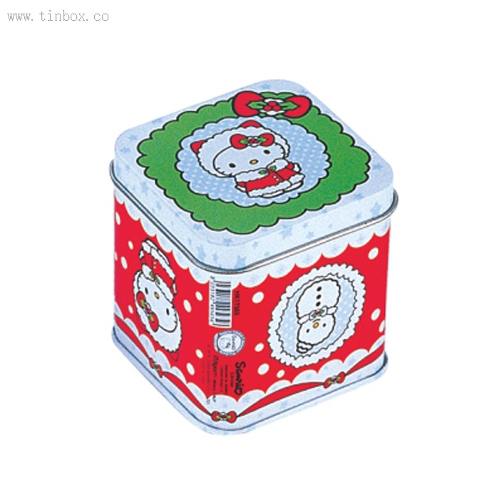 Square candle tin box for Christmas Square candle tin box for Christmas