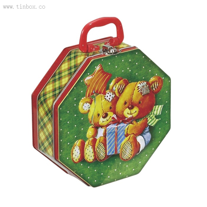 octagonal easter tin box octagonal easter tin box