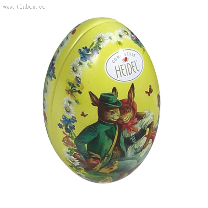 Easter egg tin for biscuit packaging Easter egg tin for biscuit packaging