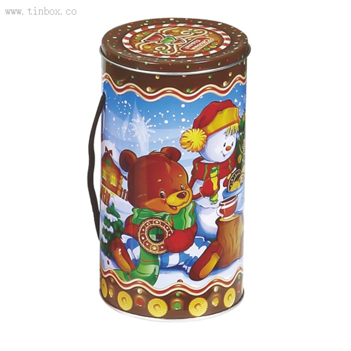 Round easter tin box Round easter tin box
