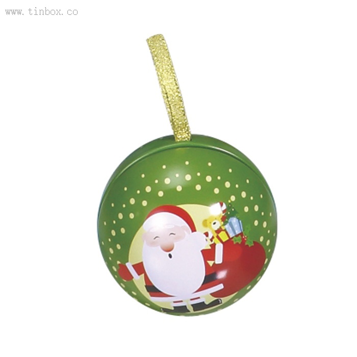 New design ball shaped christmas tin cans New design ball shaped christmas tin cans