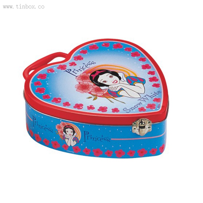 heart Wedding Tin box with handle heart Wedding Tin box with handle
