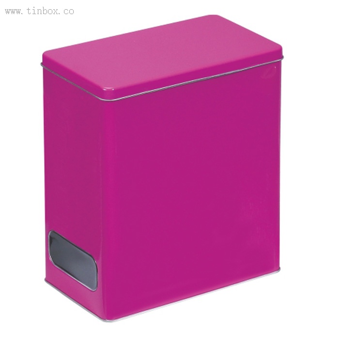 Fancy dog cat food metal box with clear PVC window Fancy dog cat food metal box with clear PVC window