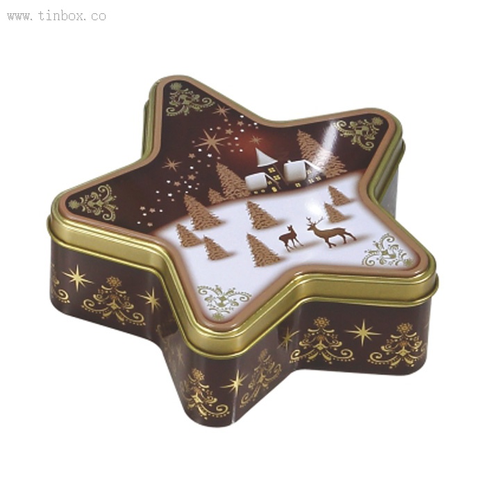 Christmas candy star tin boxes Christmas candy star tin boxes