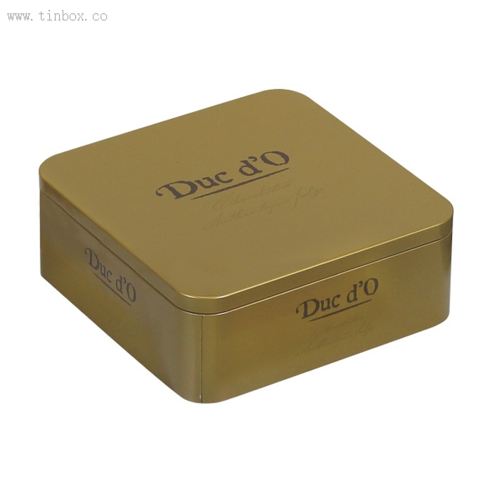 ducdo chocolate square tin box ducdo chocolate square tin box