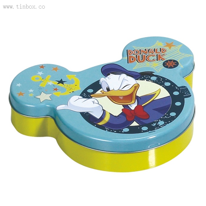 Cute cartoon metal cookie candy container with lid Cute cartoon metal cookie candy container with lid