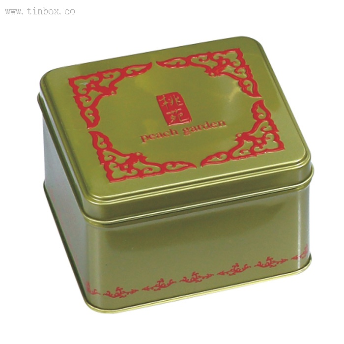 embossed square tea tin box embossed square tea tin box