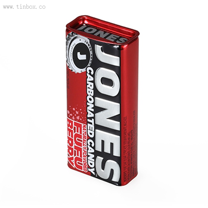 red embossed 4C printing chew candy packaging tin red embossed 4C printing chew candy packaging tin
