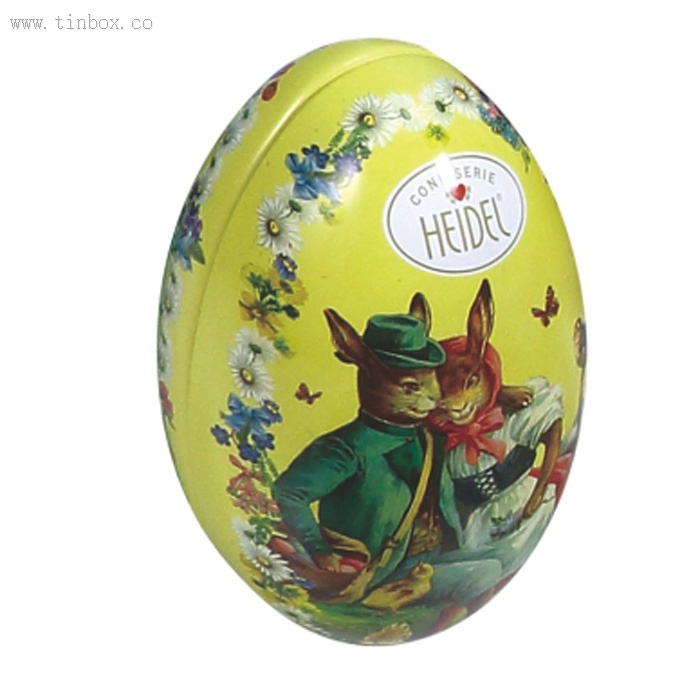 egg shape candy Metal tin box egg shape candy Metal tin box