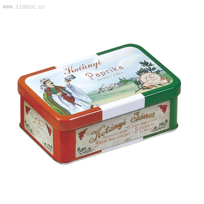 kotanyi paprika Rectangular tin box kotanyi paprika Rectangular tin box