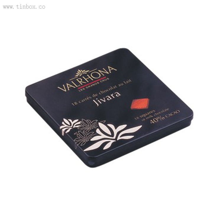 small hinged square candy tin small hinged square candy tin
