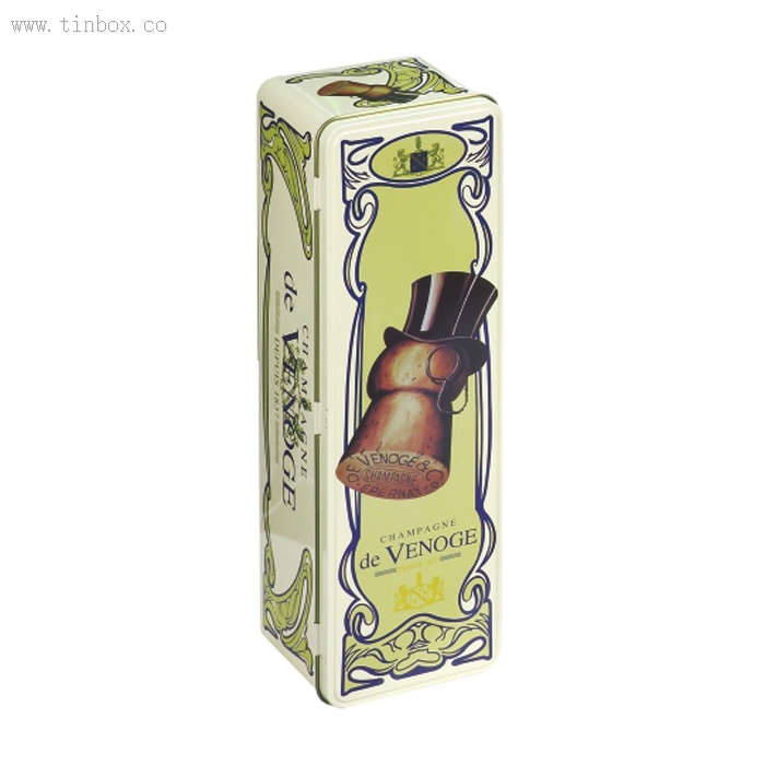 champagne de venoge Rectangular wine tin box champagne de venoge Rectangular wine tin box