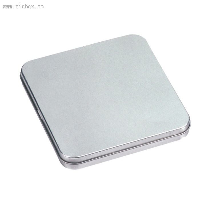 square silver tin can square silver tin can