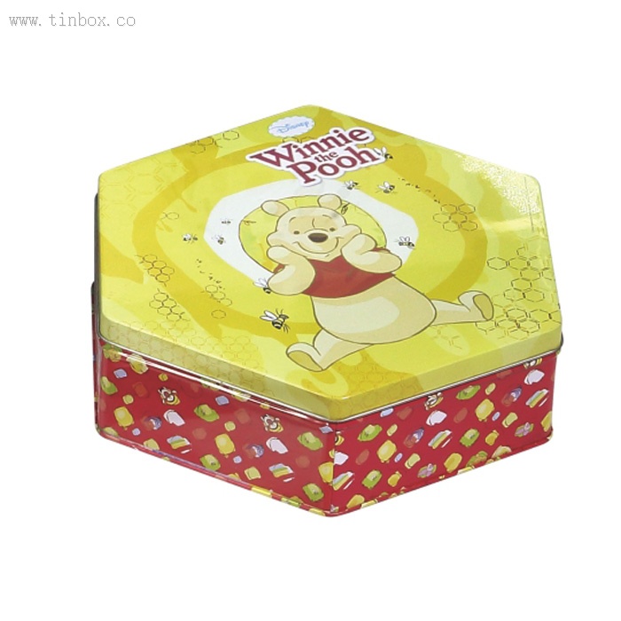 Disney Winnie the Pooh Hexagonal Tin Box Disney Winnie the Pooh Hexagonal Tin Box