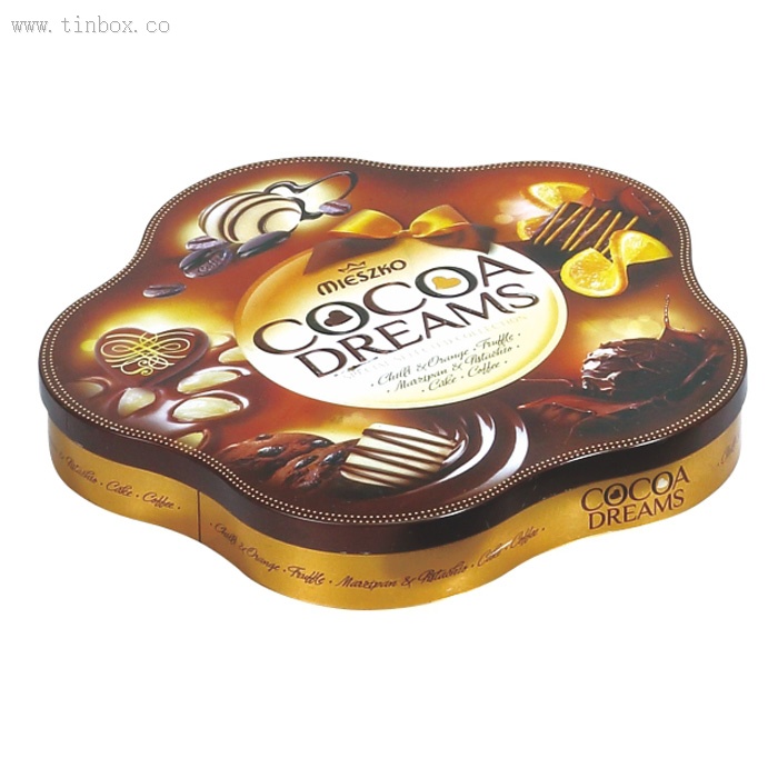 flower shaped candy tin box flower shaped candy tin box