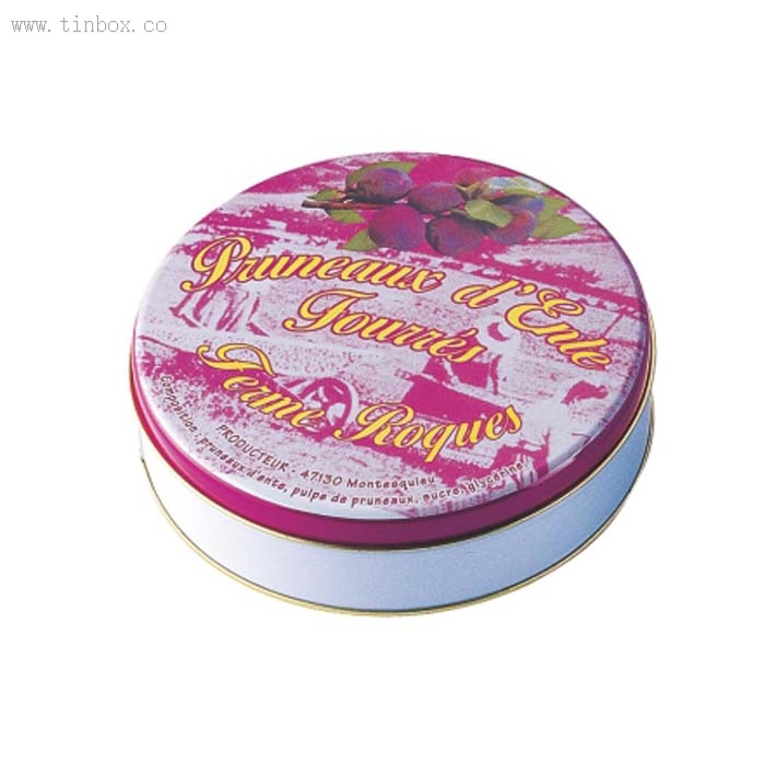 Custom printed small candy tin container with flat lid Custom printed small candy tin container with flat lid