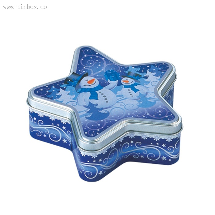 Christmas Star shaped Tin Box Christmas Star shaped Tin Box