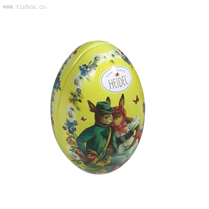 Easter egg shaped Tin Box Easter egg shaped Tin Box