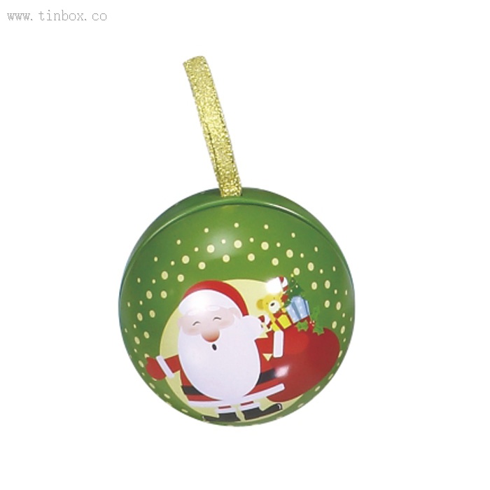 small Christmas ball shaped Tin Box small Christmas ball shaped Tin Box