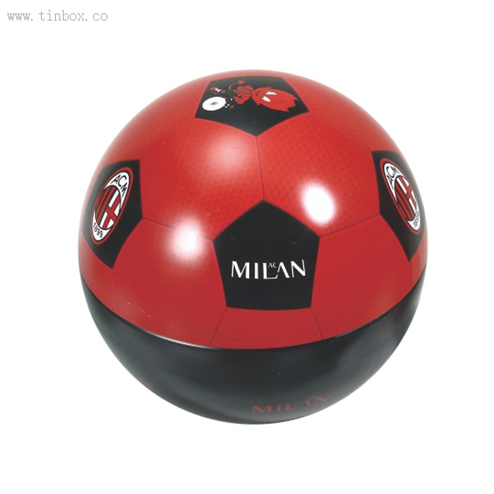 Football shaped tin box Football shaped tin box