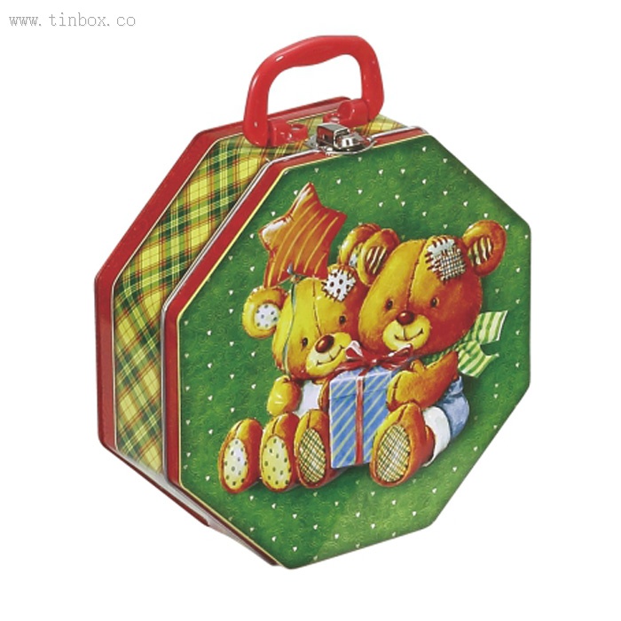 cute cartoon octagonal candy tin box cute cartoon octagonal candy tin box
