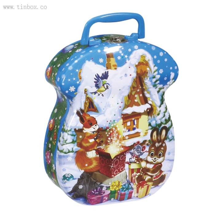 hinged christmas candy tin with handle and lock hinged christmas candy tin with handle and lock