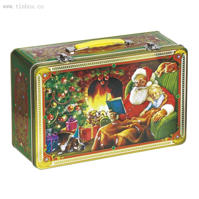 3D embossed Christmas candy tin box 3D embossed Christmas candy tin box