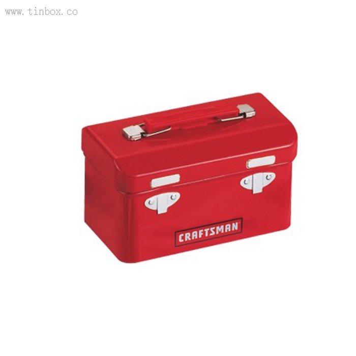 Red CRAFTSMAN tool Treasure Chest Tin Box Red CRAFTSMAN tool Treasure Chest Tin Box