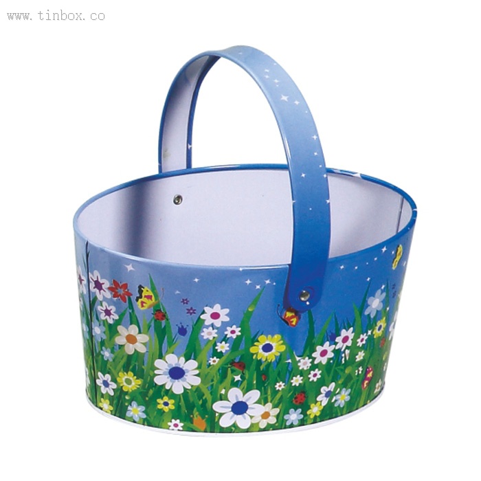 oval tin bucket with handle oval tin bucket with handle