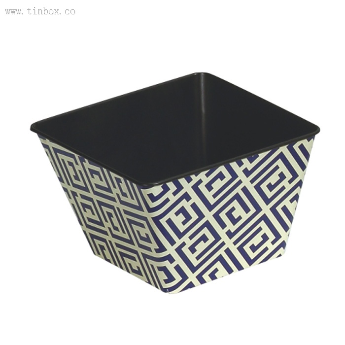 black sqare tin bucket black sqare tin bucket