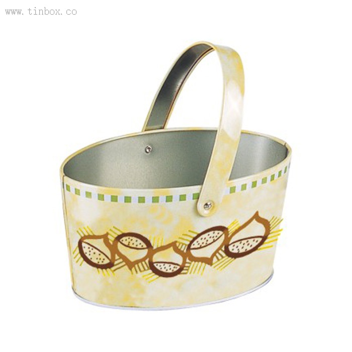 ellipse tin bucket with handle ellipse tin bucket with handle