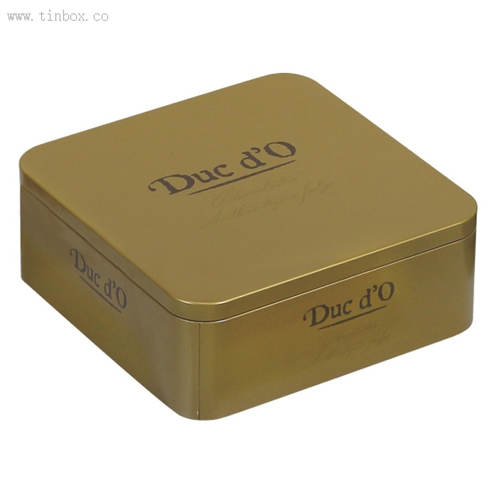 golden square candy tin golden square candy tin