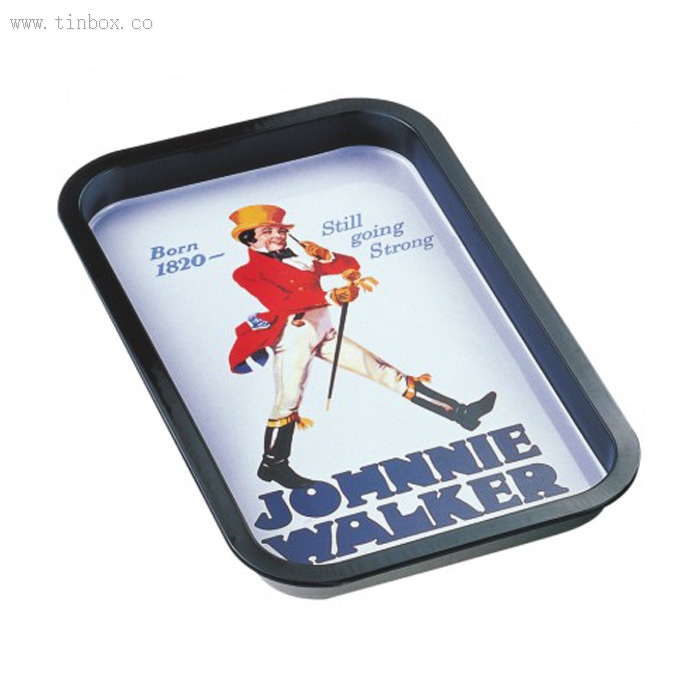 JOHNNIE WALKER Rectangular tin serving tray JOHNNIE WALKER Rectangular tin serving tray