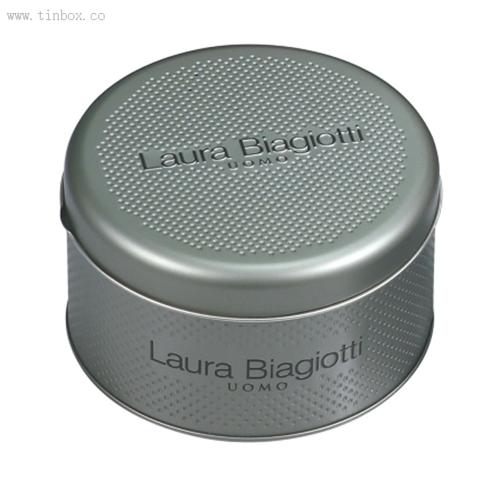 gray round candy tin box gray round candy tin box