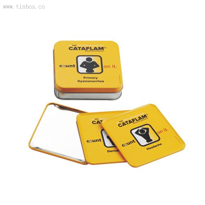 CATAFLAM Square tin coaster CATAFLAM Square tin coaster