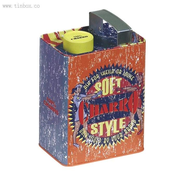 vintage rectangular candy tin with tinplate handle vintage rectangular candy tin with tinplate handle