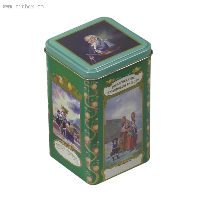 vintage candy tin with stepped lid vintage candy tin with stepped lid