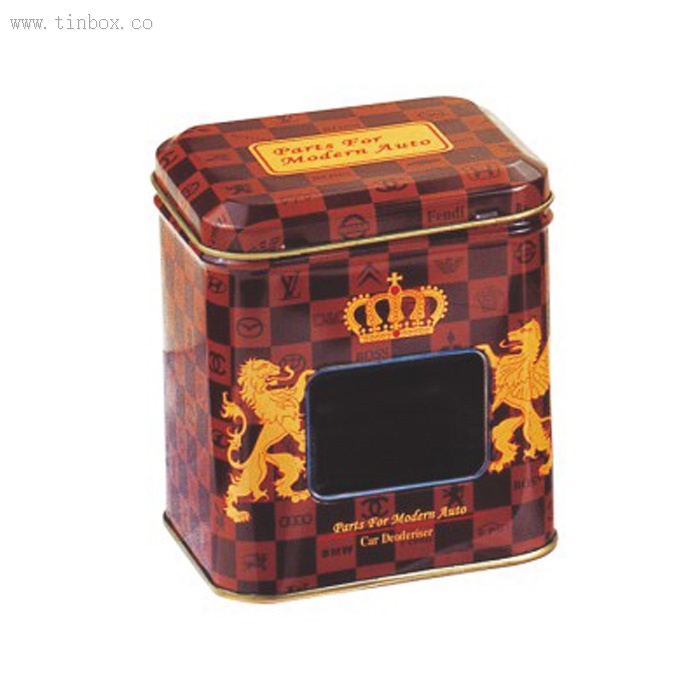 rectangular metal tin box with window for spice rectangular metal tin box with window for spice