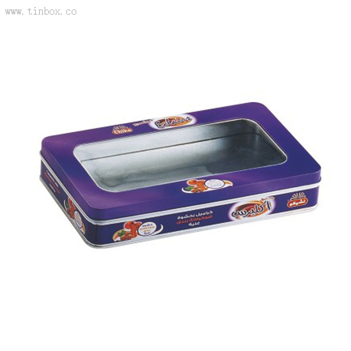 CHIKO HAZELNUT chocolate window tin box CHIKO HAZELNUT chocolate window tin box
